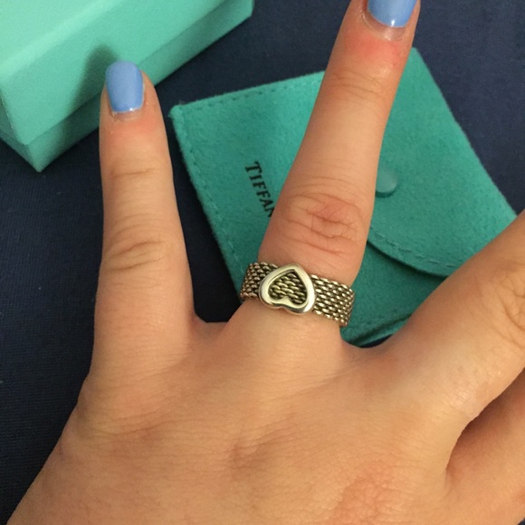 OBOπTiffany and Co. Somerset Heart Mesh Ring - Picture 2 of 3