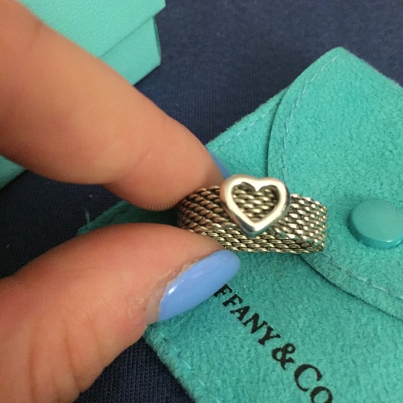 OBOπTiffany and Co. Somerset Heart Mesh Ring - Picture 3 of 3