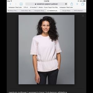 Lulu lemon peplum top. NWT a 10