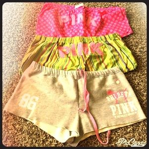 VS Pink Boxers/Short (3 item lot) size Medium