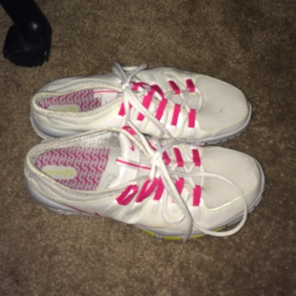 White and pink Nikes!
