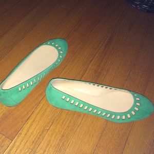 Nora suede lattice ballet flats from J Crew