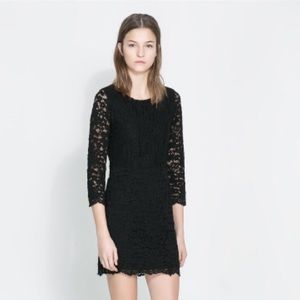 Zara black lace dress