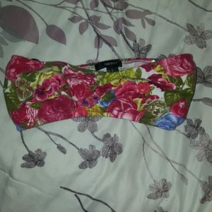Forever 21 floral bandeau