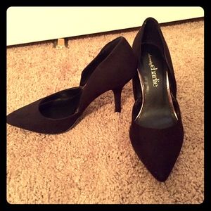 Velvet black heels from Charming Charlie's-Size 7