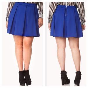 NWT Forever 21 Skater Skirt Royal Blue