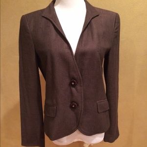 Zara brown blazer with decorative buttons.