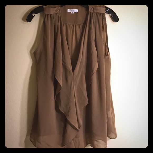 Millau (from LF)- army brown flowy top - size M