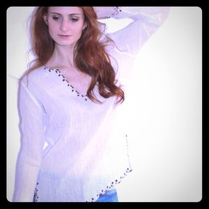 Embroidered boho top