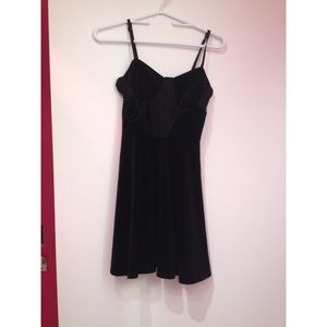 Black velvet dress with lace design!