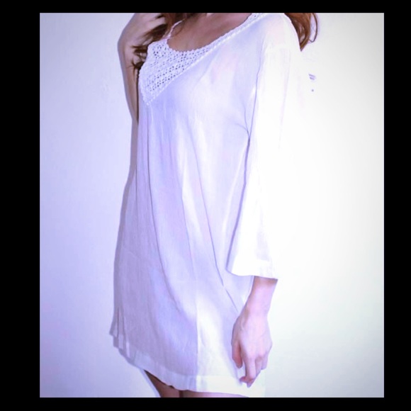 White crochet tunic