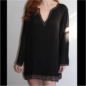 Black boho tunic