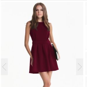 NWT backless wine red dress