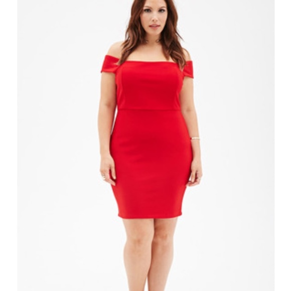 Red off the Shoulder Dress