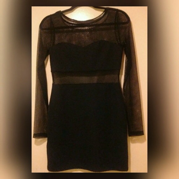 BCBG Black Dress with mesh - Picture 4 of 4