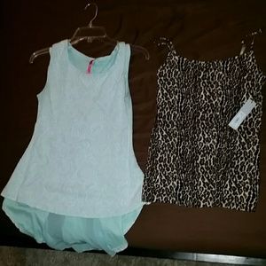 Kohls blouse and pastel green blouse