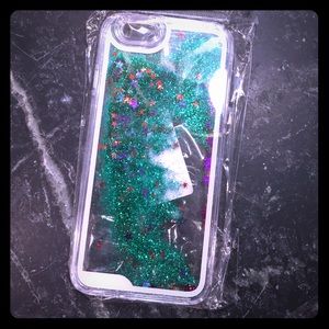 Green glitter waterfall iPhone 6 case ✨