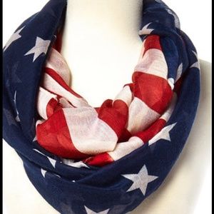 Navy Americana Flag Infinity Scarf