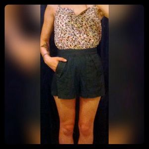 NWT BCBG floral watercolor, denim romper