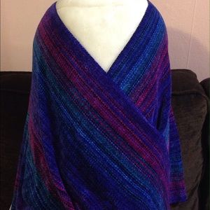 Beautiful hand woven chenille shawl