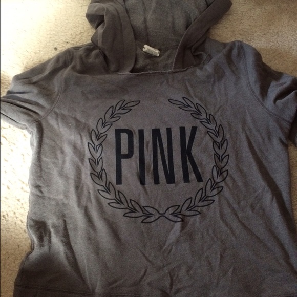 VICTORIA SECRET PINK GRAY HOODIE SIZE M