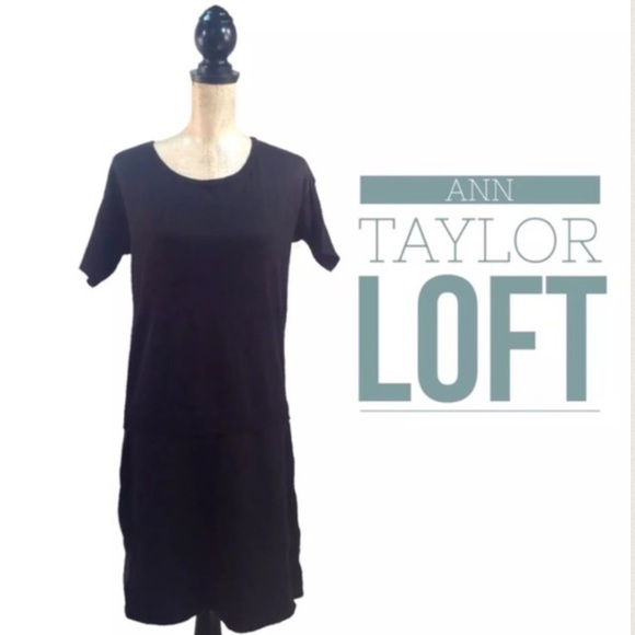 Loft Black Exposed Zipper Sweater Dress #1038 - Picture 2 of 4