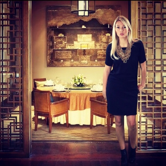 Loft Black Exposed Zipper Sweater Dress #1038 - Picture 4 of 4