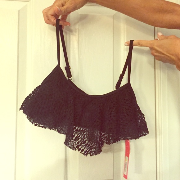 Black lace bikini top from target