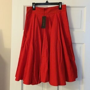 NEW Zara red circle skirt