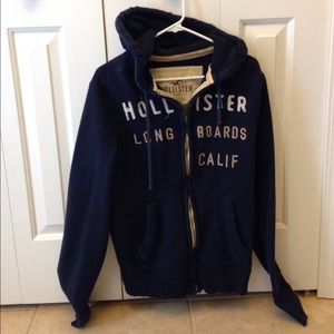 men's hollister zip up hoodie