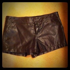 Leather shorts