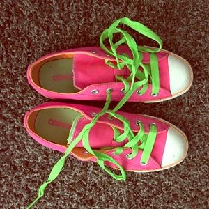CONVERSE ALL STAR Double tongue neon shoes