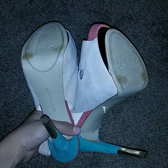 Boutique 9 color block heels sz 9 - Picture 3 of 4