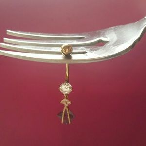 10k gold belly button ring