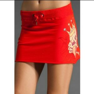 Ed Hardy king skull heart cards mini skirt