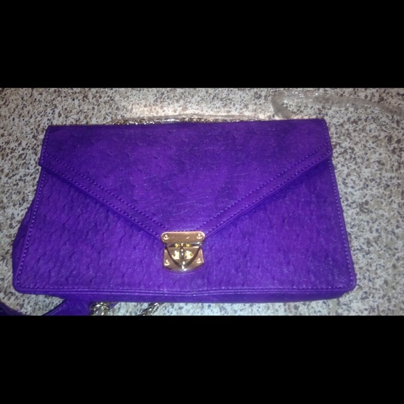 Purple ostrich leather purse - Picture 4 of 4