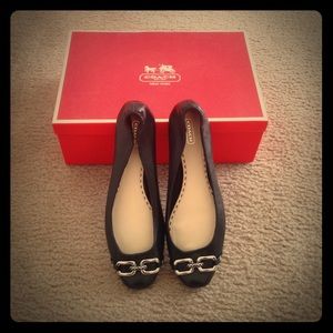 Coach Black Flats