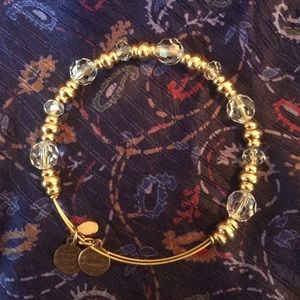 Swarovski Alex and Ani bangle, gold