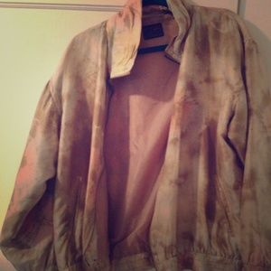 Vintage Mureli 100% Silk Tie Dye Bomber Jacket