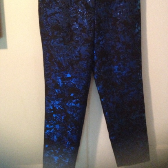 NWOT Forever 21 Blue Metallic Slacks - Picture 3 of 3