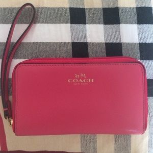 Pink Coach Clutch Wallet