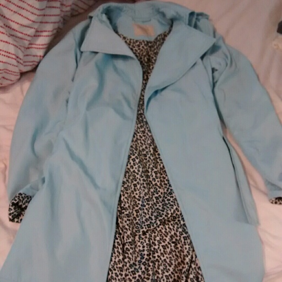 Zara soft blue trenchcoat