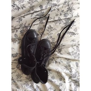 Black mono high tops