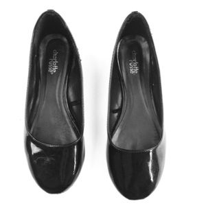 Charlotte Russe black patent ballet flats shoe 6.5
