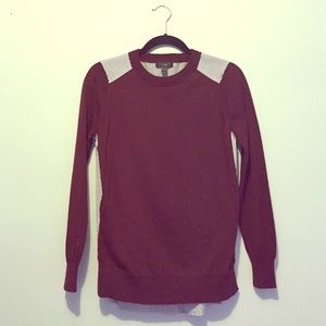 JCrew Mixed Media Sweater Top