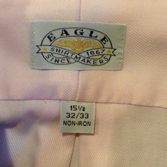 Pink dress shirt 15 1/2 32/33 min iron - Picture 2 of 2
