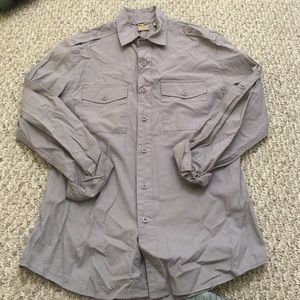 Men's light gray button up!