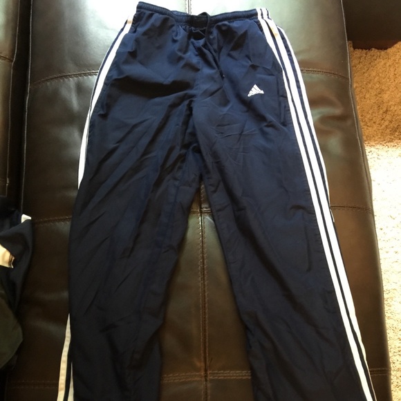 Two Adidas sweatpants.
