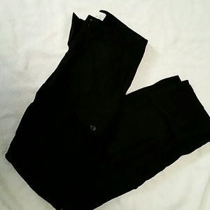 Black linen cargo pants, Tall.