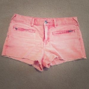 Free People bright pink corduroy shorts